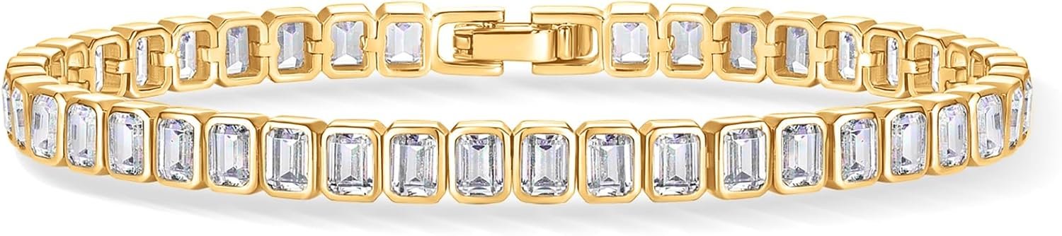 14K Gold Plated Tennis Bracelets for Women