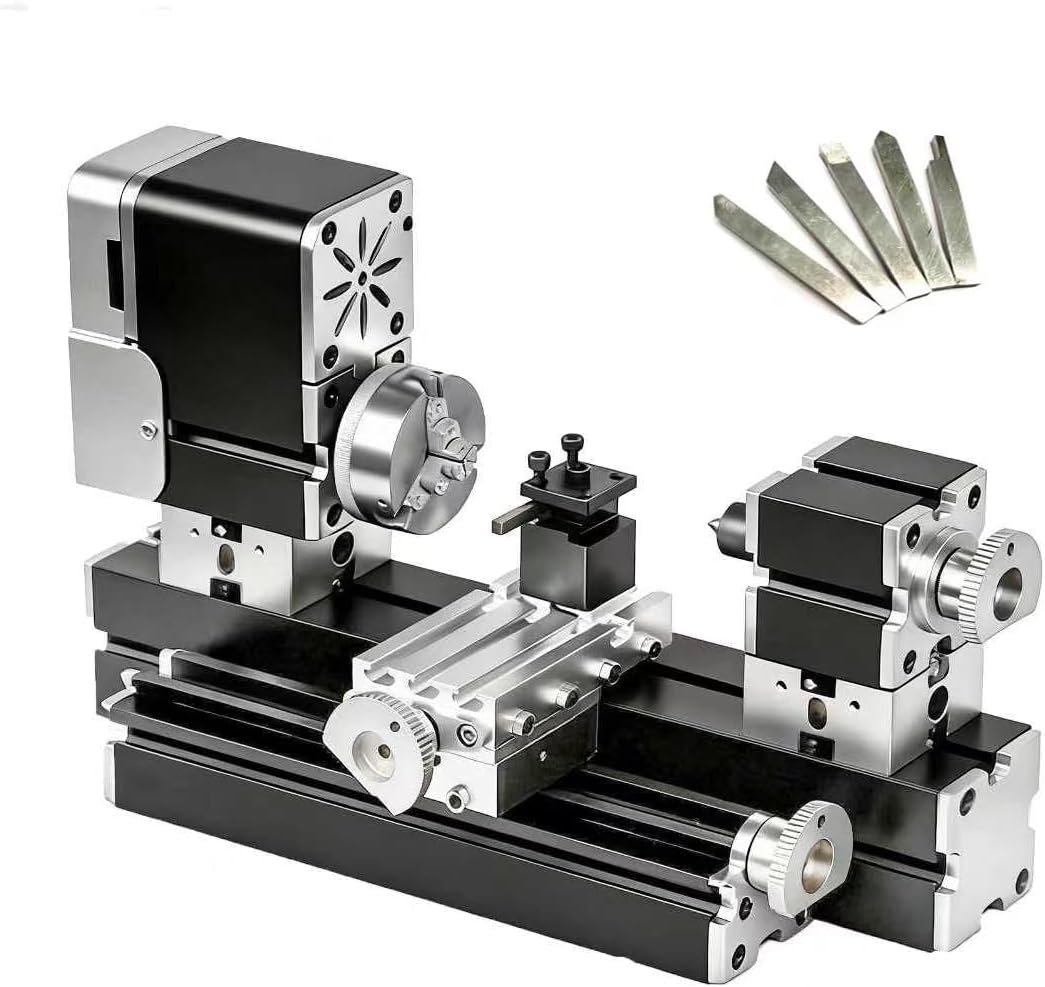 All-Metal Elevated Mini Lathe – 50mm Max Turning Diameter